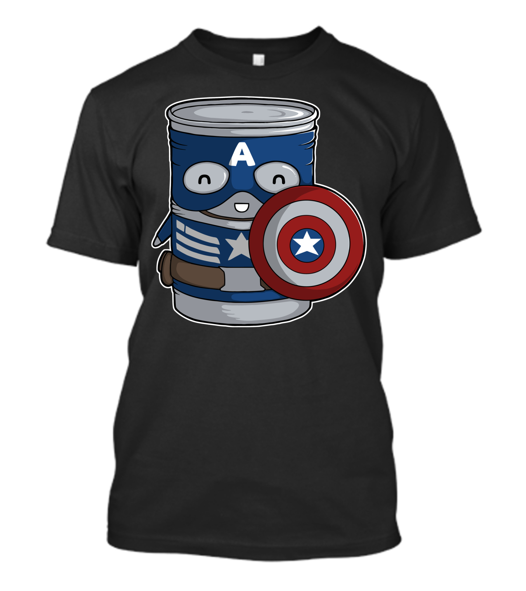 Cap Tin America Marvel Can Shield T-Shirt