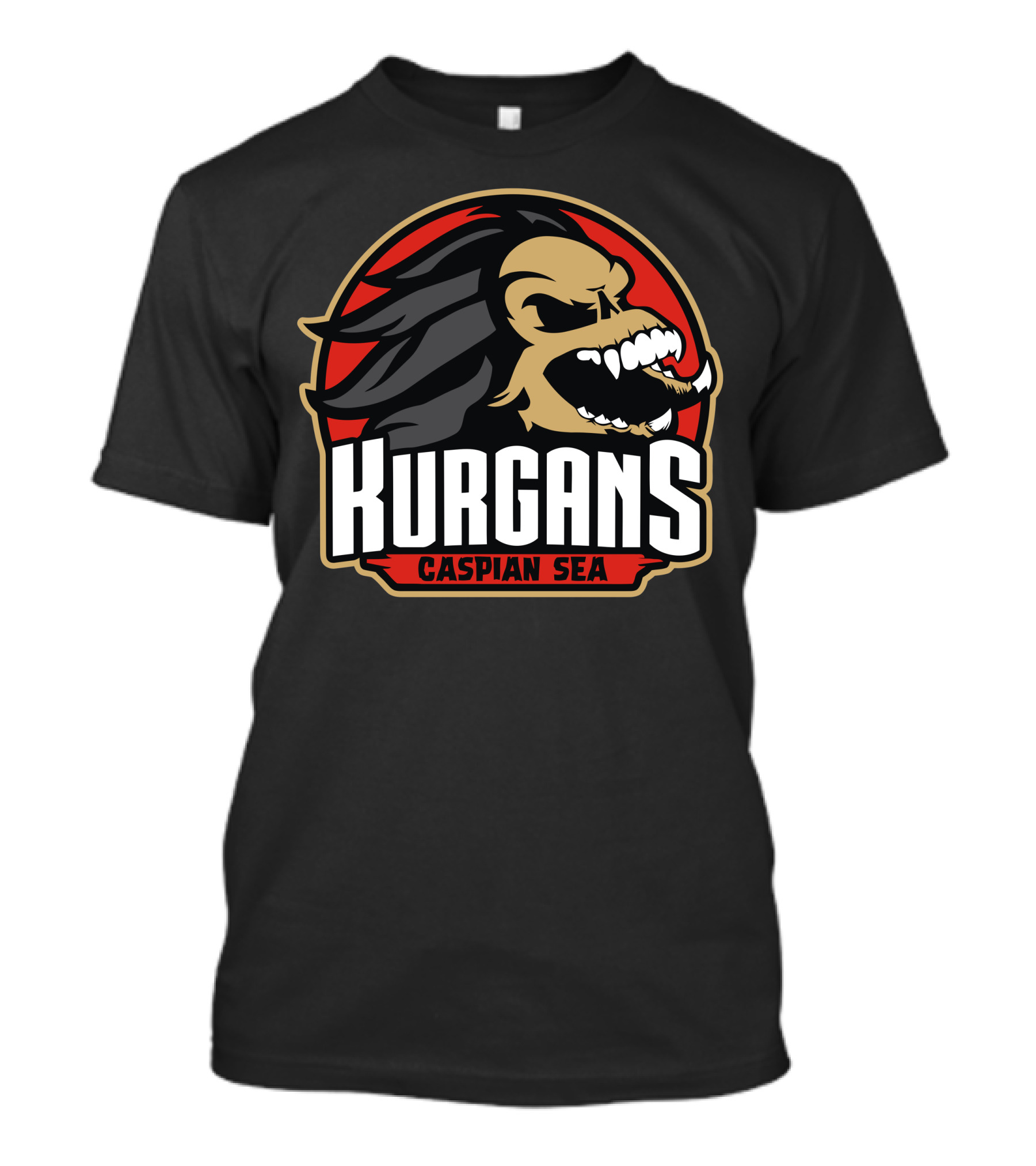 Kurgans Caspian Sea Logo Fierce Beast Emblem T-Shirt