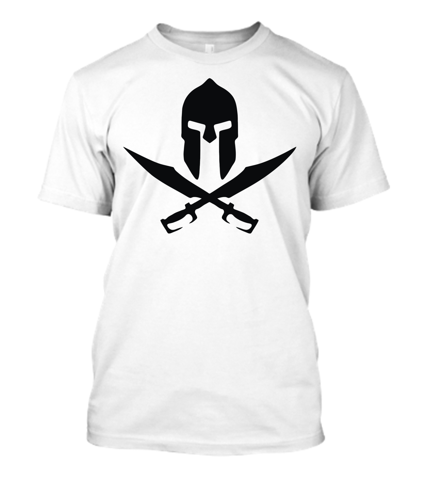 Casque Sparte Skull Pirate 300 Rouge Iconic Spartan Helmet With Crossed Swords T-Shirt