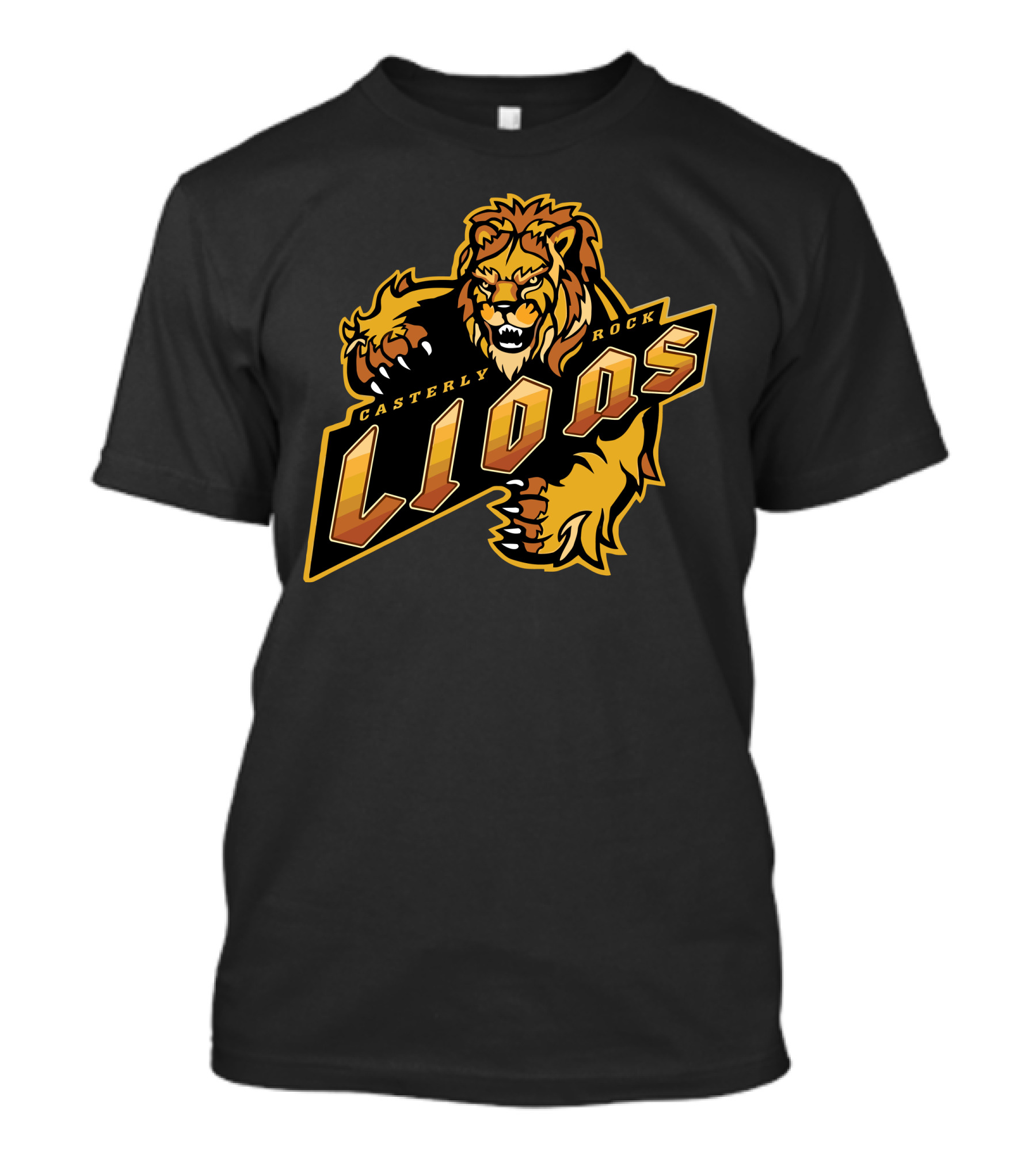 Casterly Rock Lions Roaring Mascot Sports Emblem T-Shirt