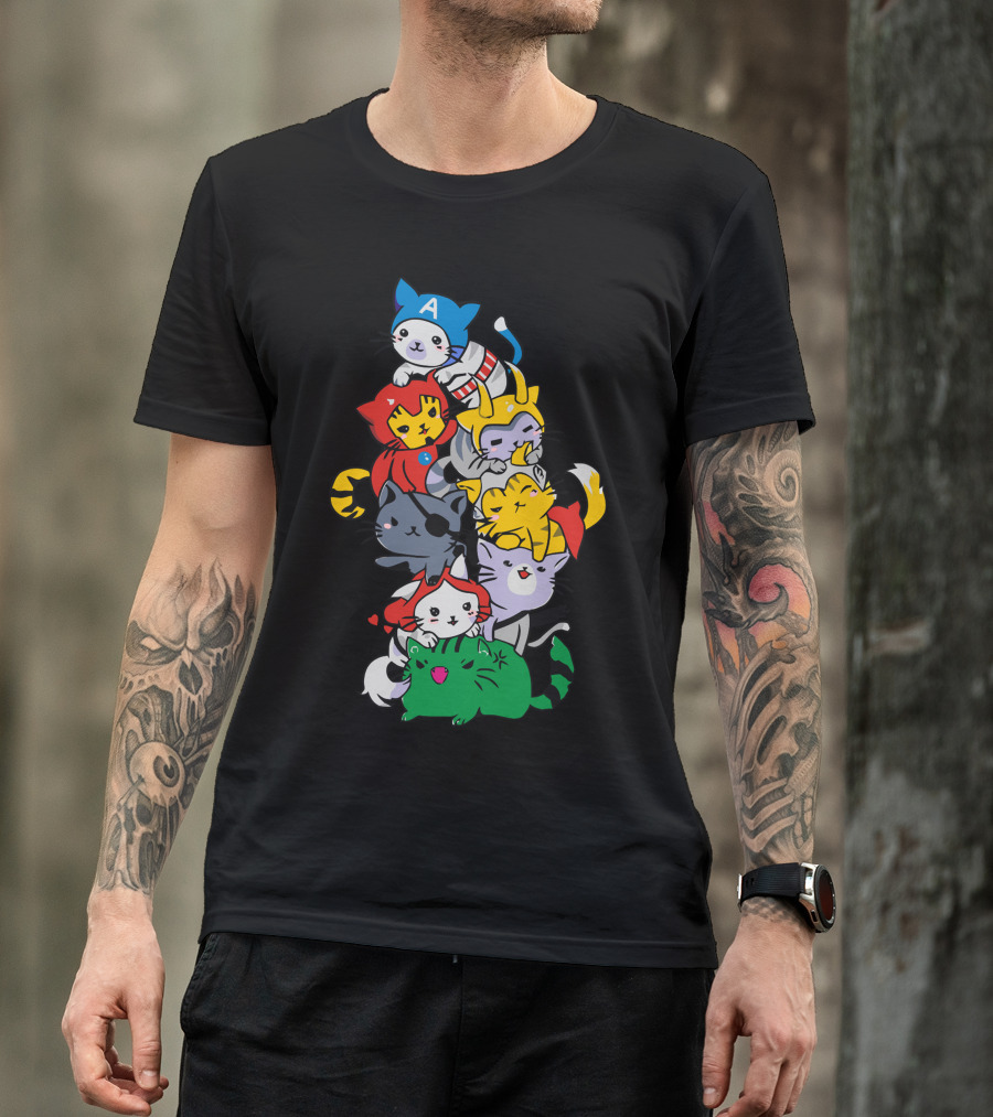 Catvengers Superhero Cats Assemble Avengers T-Shirt