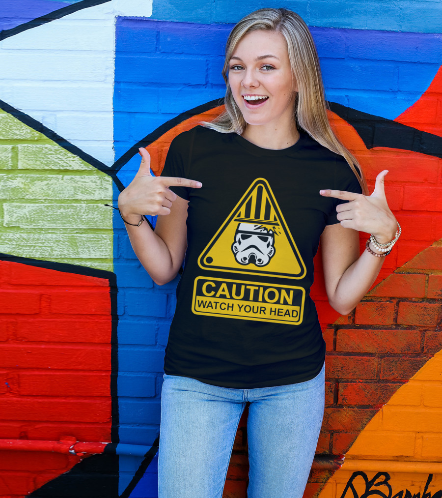 Caution Watch Your Head Stormtrooper Star Wars T-Shirt