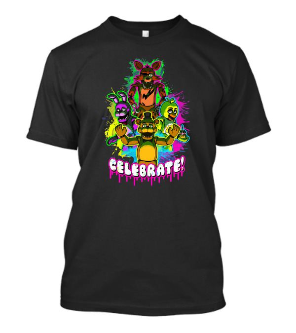 Five Nights At Freddy's Celebrate Colorful Characters T-Shirt