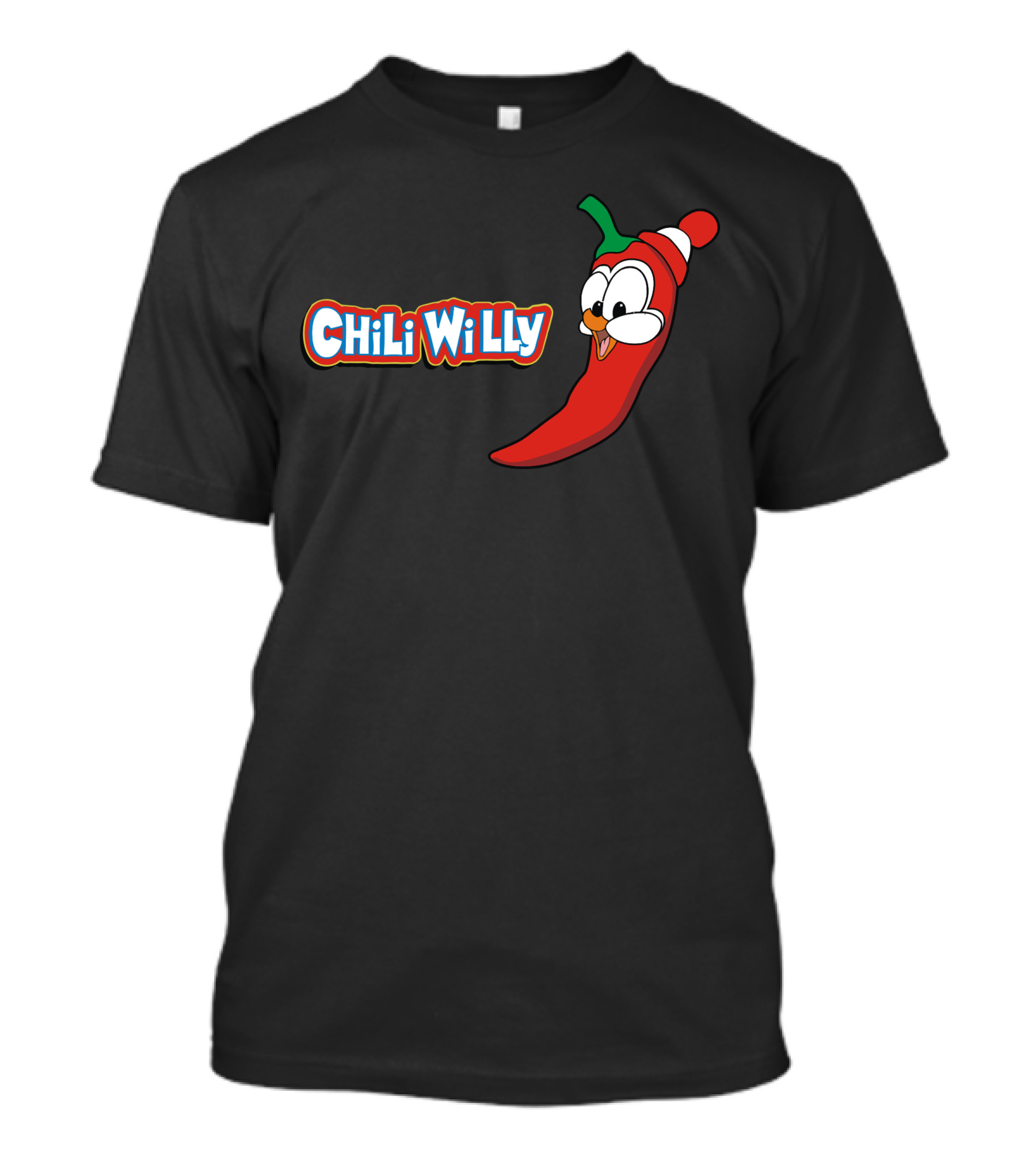 Chili Willy Animated Pepper Character With Beanie Hat T-Shirt