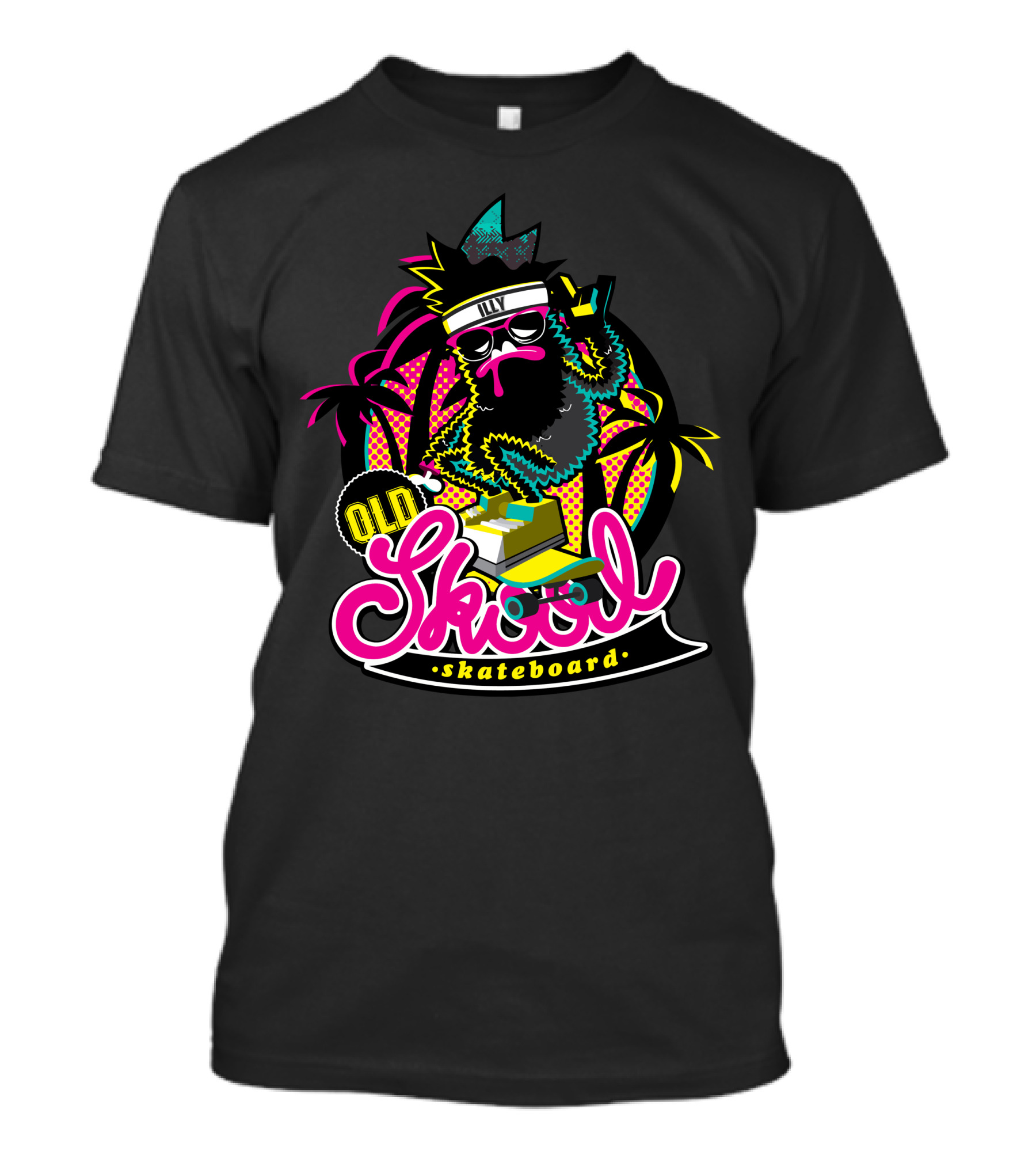 OLD SKOOL Skateboard Chix Board T-Shirt