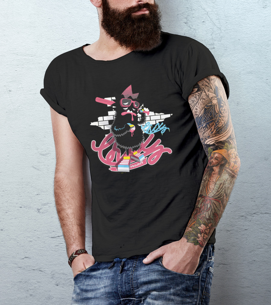 Lonely Project Chix Gangster Street Art Character T-Shirt
