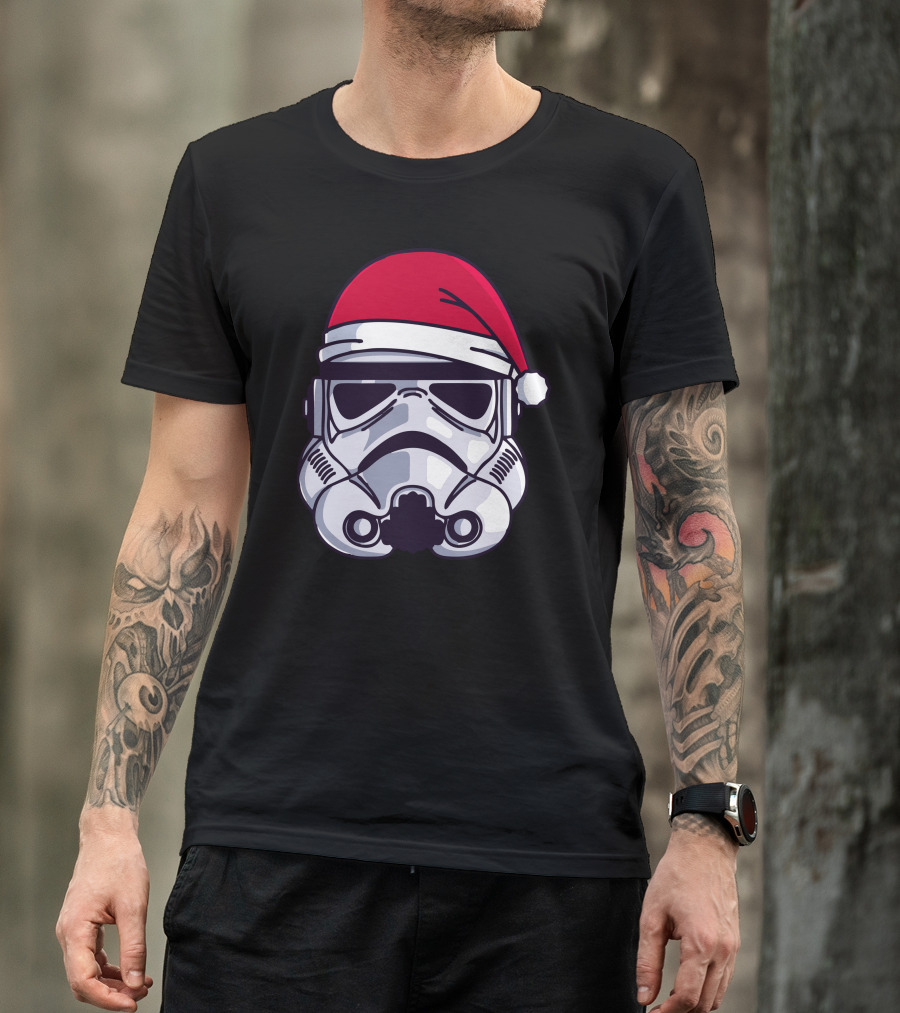 Christmas Stormtrooper Santa Hat Minimalist T-Shirt