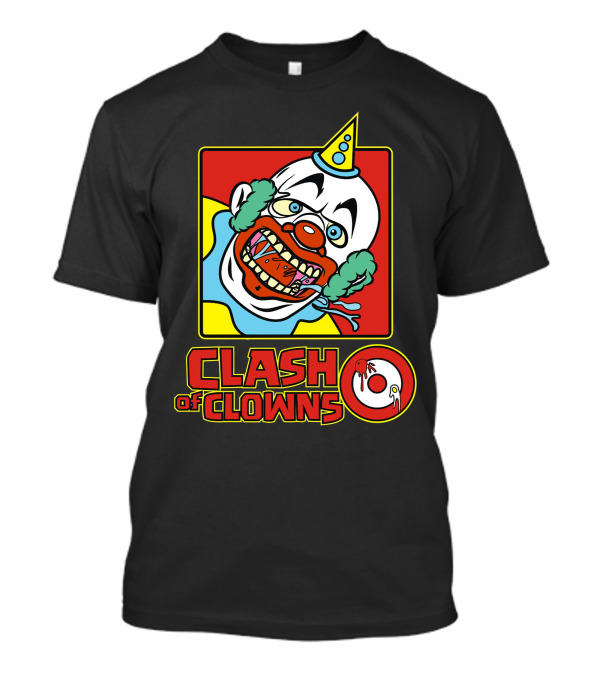 Clash Of Clowns Donut Iconic Party Hat Funny Face T-Shirt