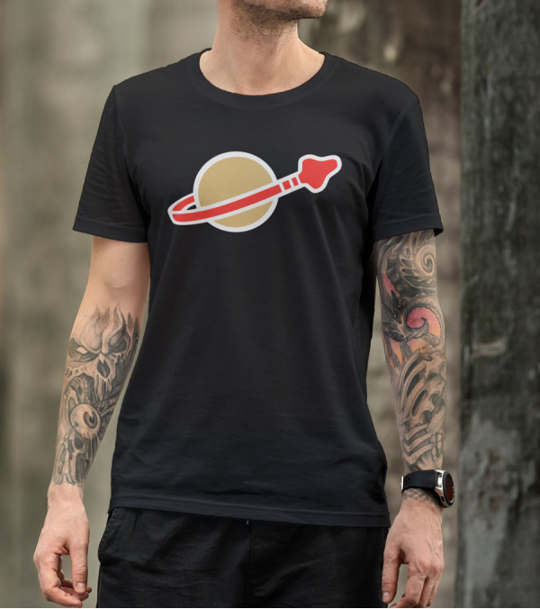 Classic Space Logo Vintage Rocket Emblem T-Shirt