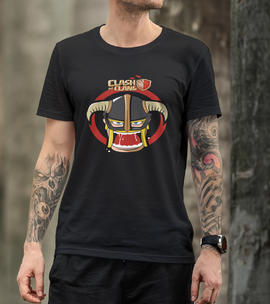 Clash Of Clans Barbarian Face Helmet T-Shirt