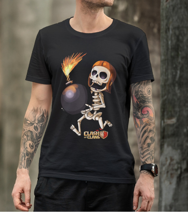 Clash Of Clans Wall Breaker Skeleton With Bomb T-Shirt