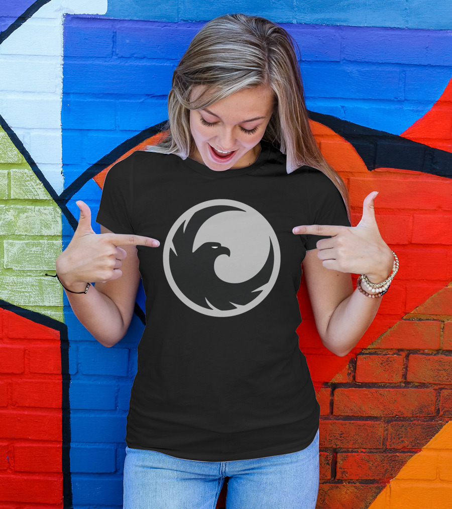 Colony Symbol Eagle Emblem In Gray And Black Circle T-Shirt