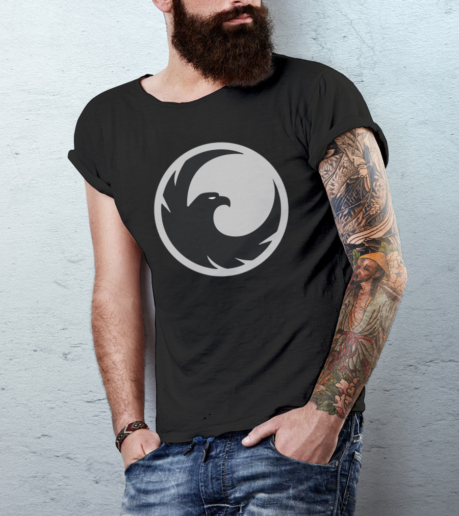Colony Symbol Eagle Emblem In Gray And Black Circle T-Shirt