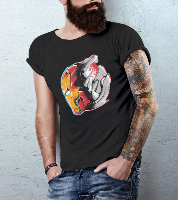Iron Man And Optimus Prime Fusion T-Shirt