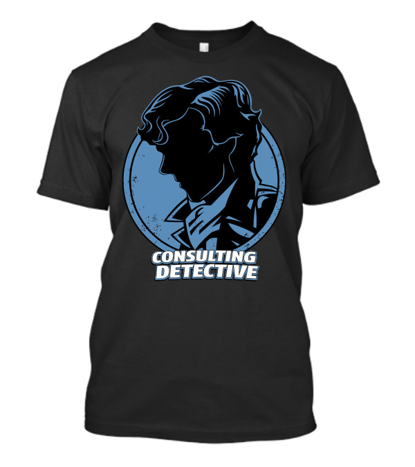 Consulting Detective Silhouette Navy Circle T-Shirt