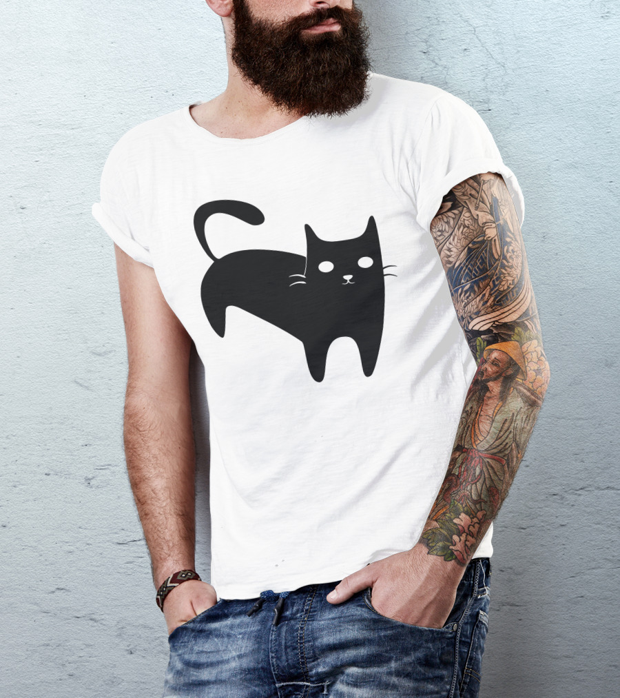 Cool Black Cat T-Shirt