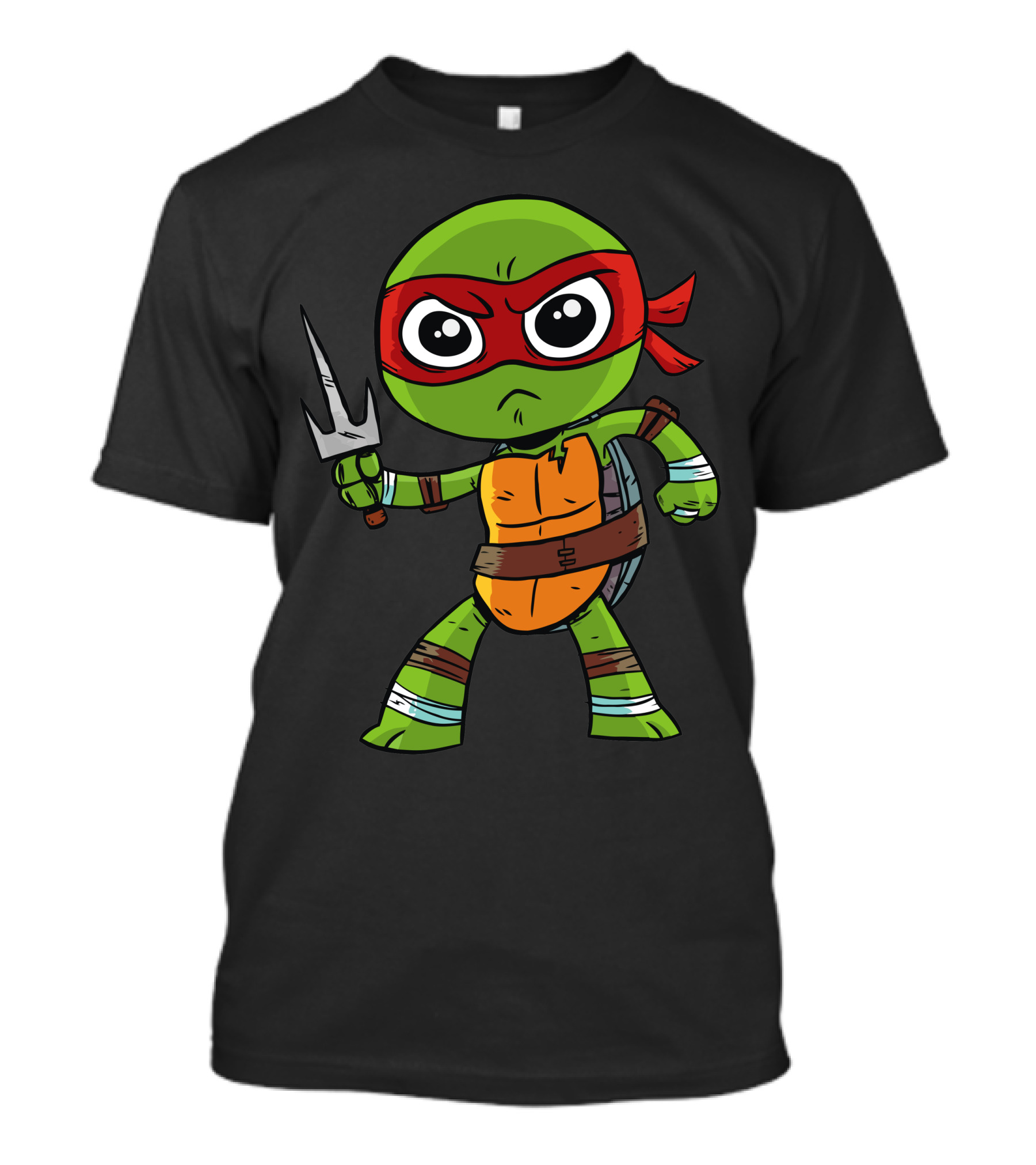 Ninja Turtle Cool But Rude Raphael Brandishing Sai T-Shirt