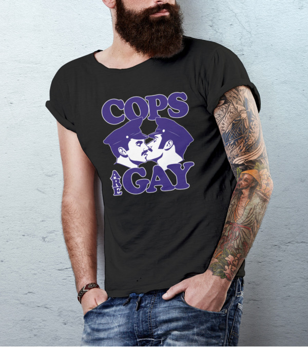 Cops Are Gay Two Kissing Police Officers T-Shirt
