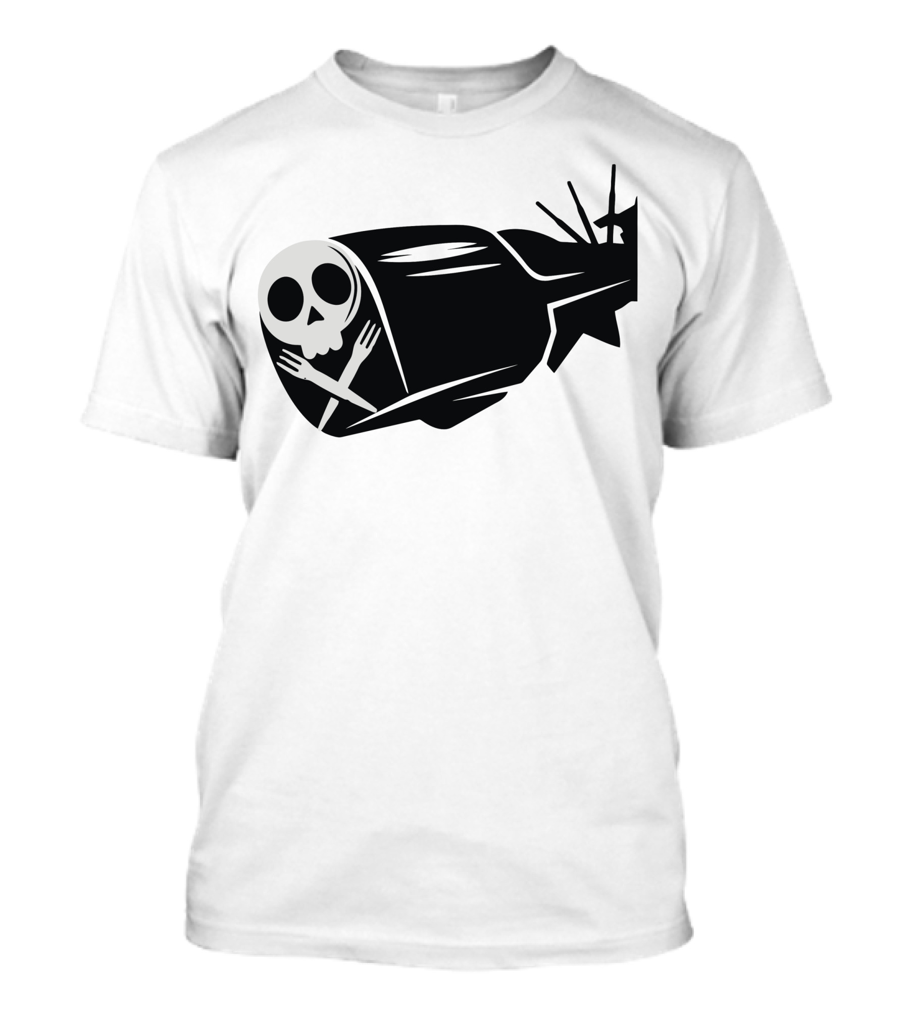 Corsair Skull Submarine Fork Arms T-Shirt