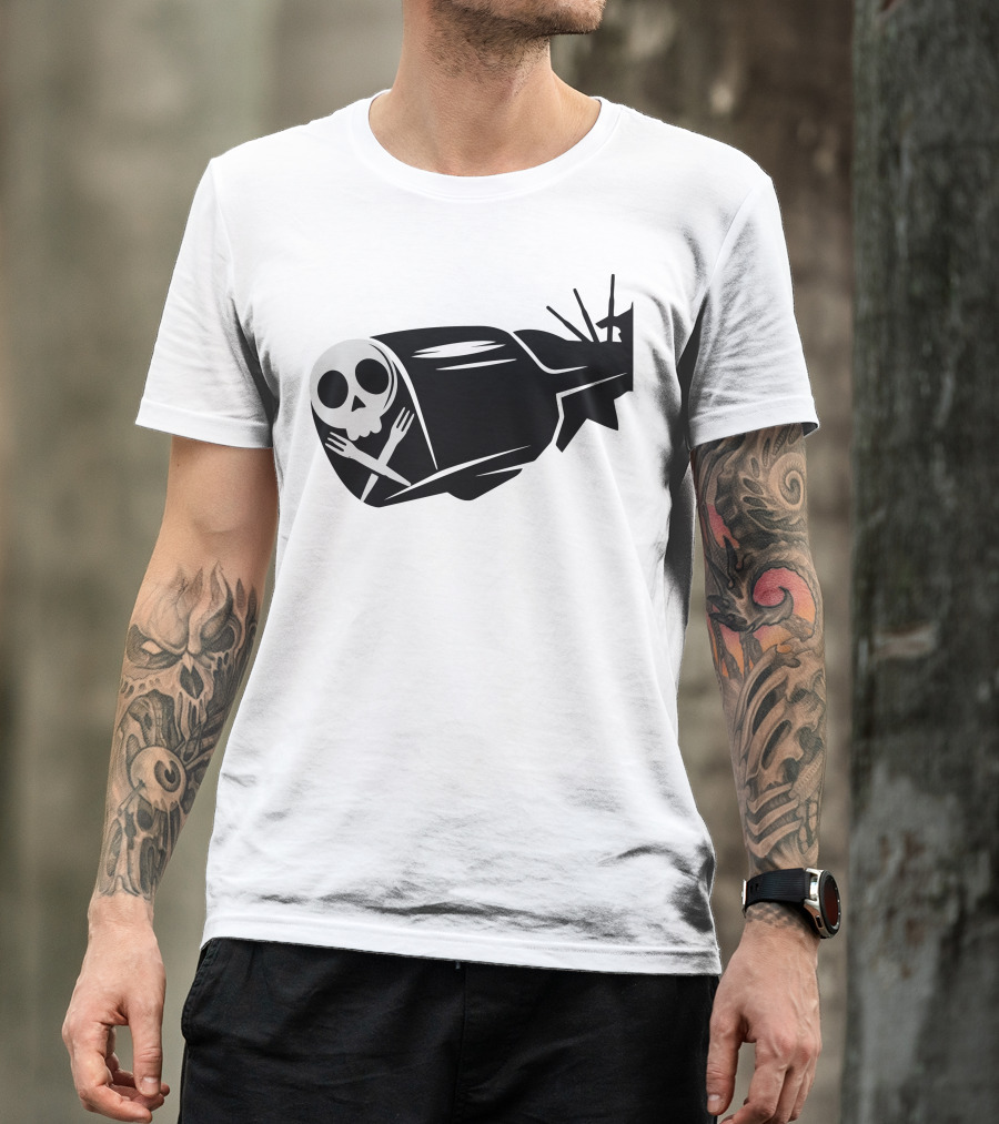 Corsair Skull Submarine Fork Arms T-Shirt
