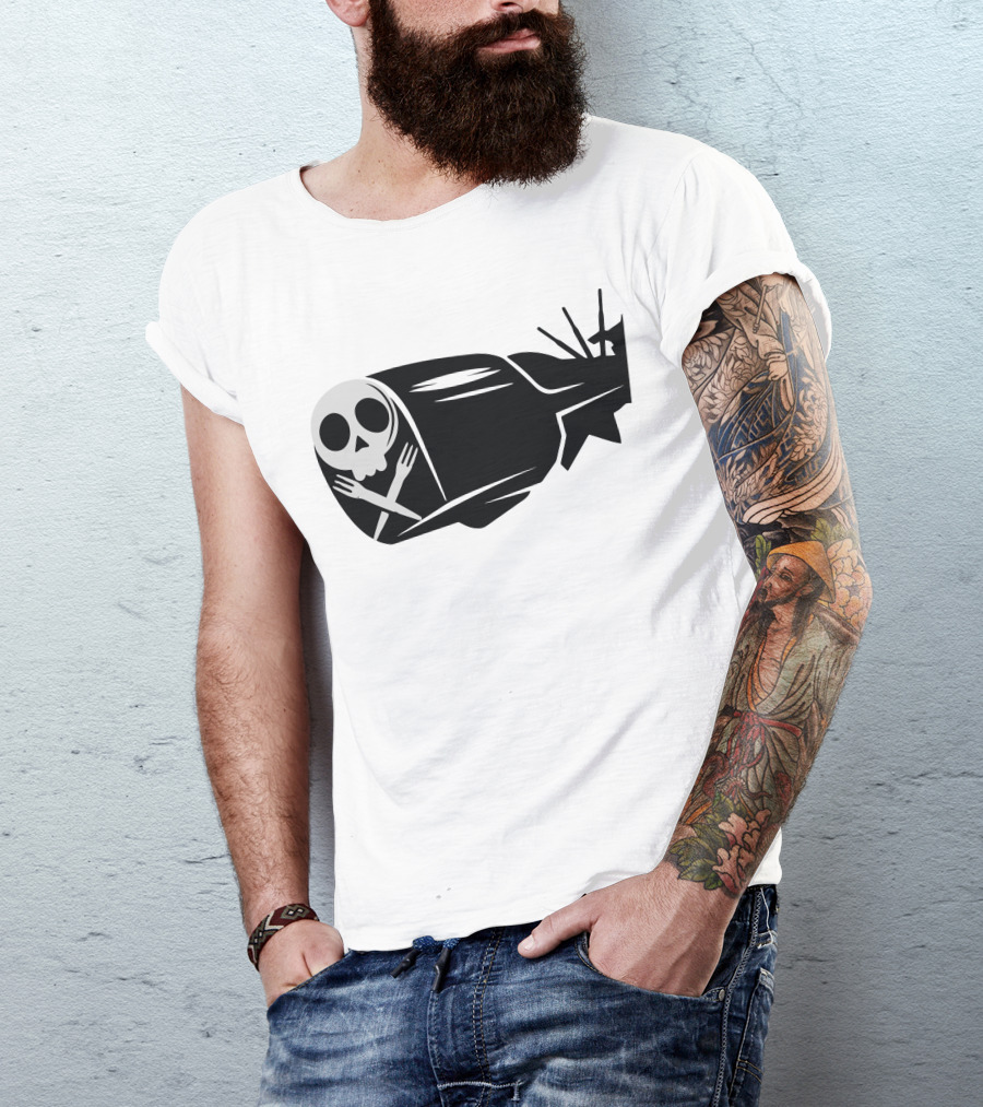 Corsair Skull Submarine Fork Arms T-Shirt