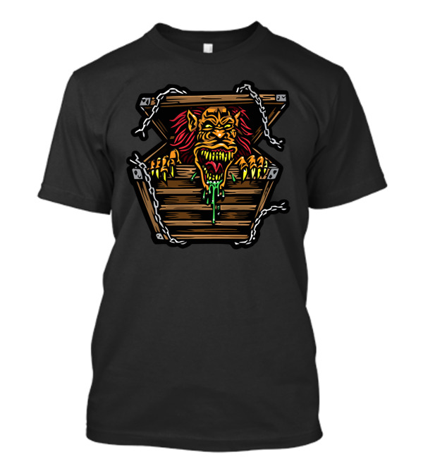 Crate Beast Monster Breaking Chains And Wood Planks T-Shirt