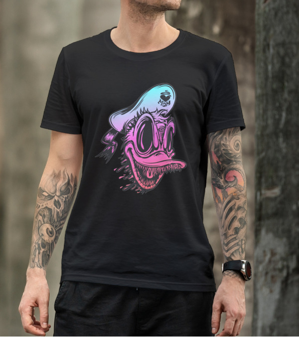 NYOM Crazy Duck Neon Sailor Hat T-Shirt