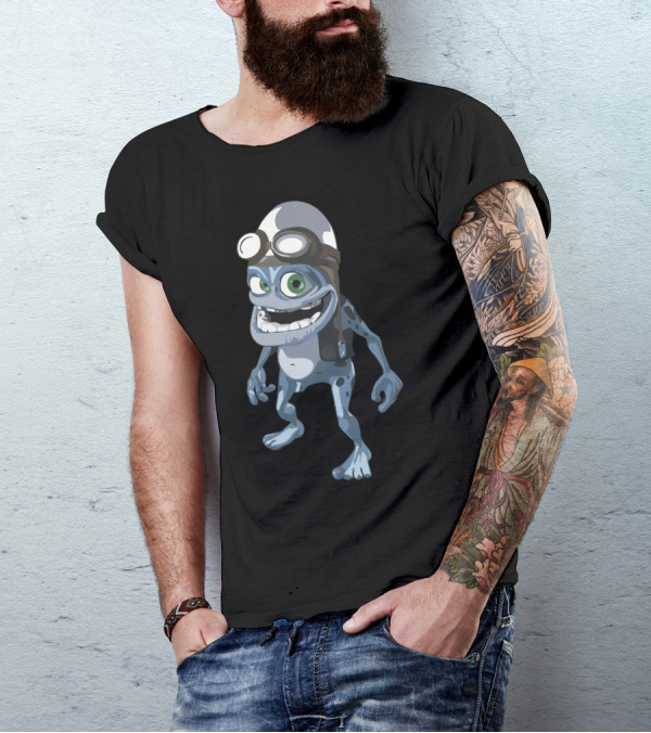 Crazy Frog Character With Goggles And Helmet Classic Animation T-Shirt
