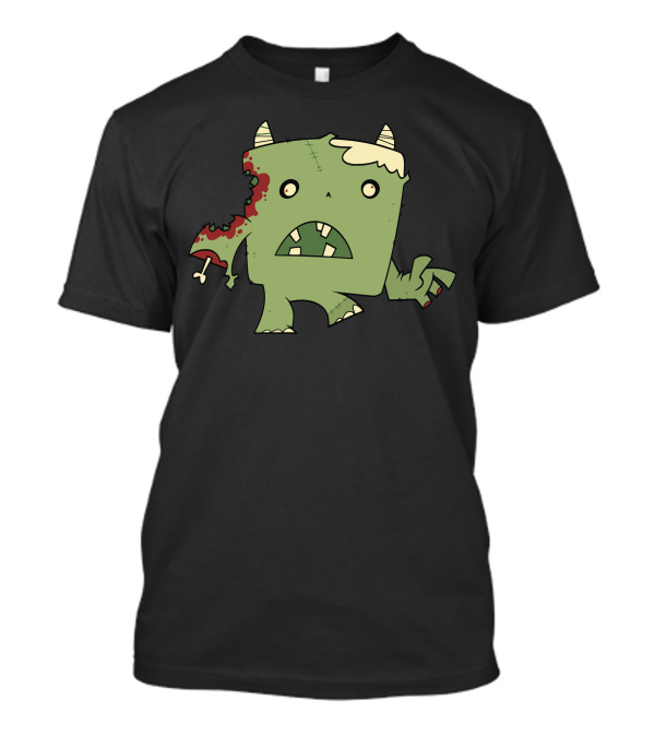 Critter Zombie Cartoon Monster With Missing Arm And Horns T-Shirt