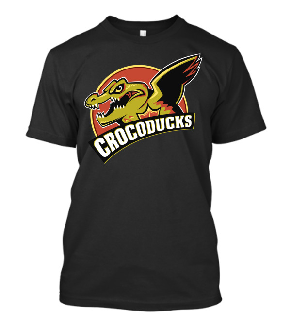 Crocoducks Fierce Hybrid Creature With Wings T-Shirt