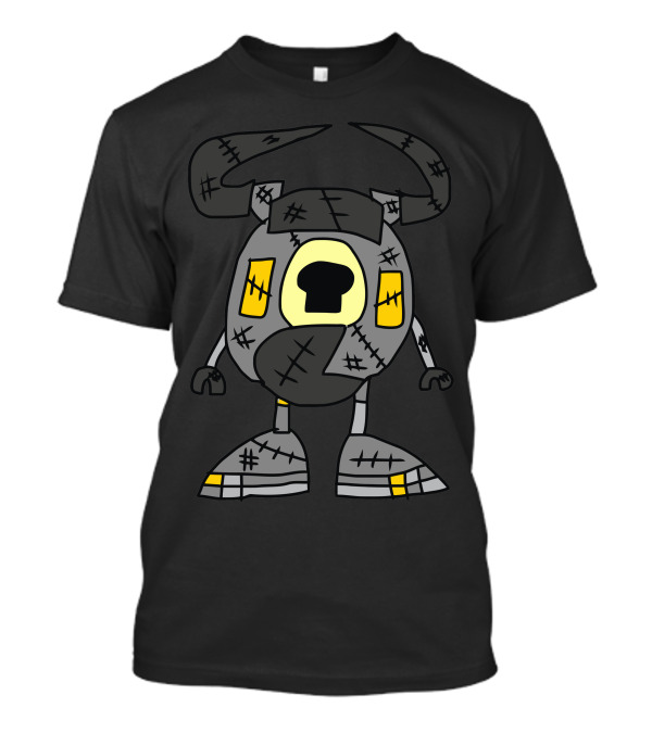 Crossover Seismo Bread Zombie Character With Skull Motif T-Shirt