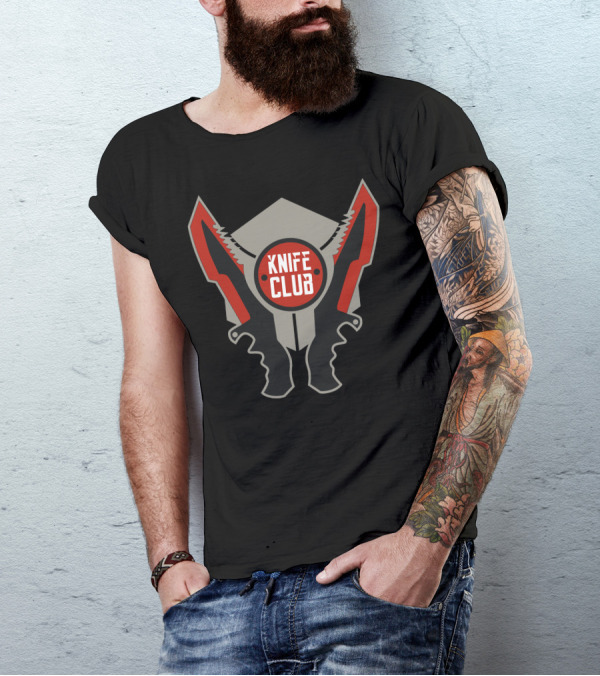 Csgo Knife Club Huntsman Logo Gaming Merchandise T-Shirt