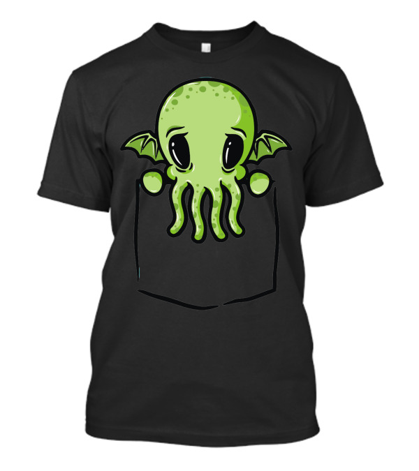 Cthulhu Dans Ta Poche Adorable Tentacled Creature In Pocket T-Shirt