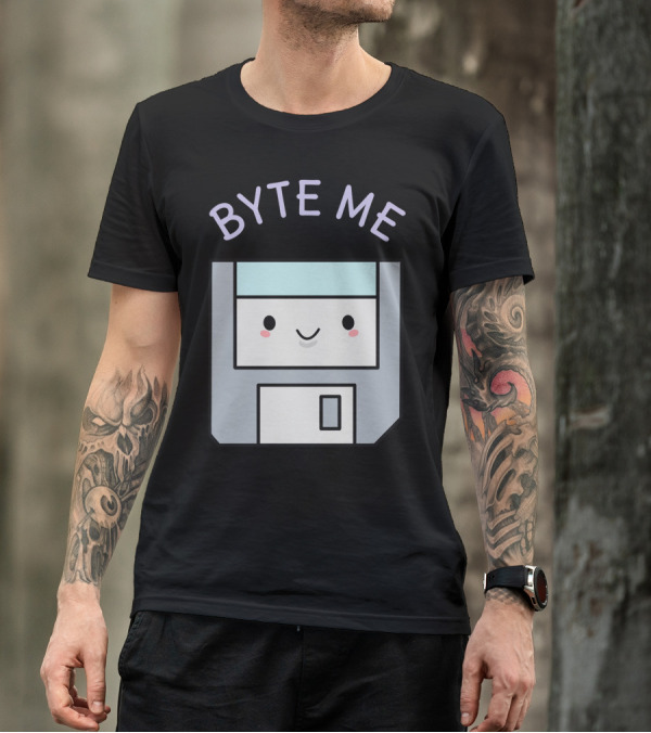 BYTE ME Cute Floppy Disk T-Shirt