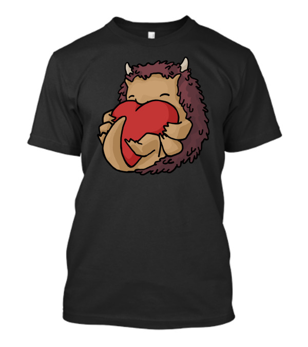 Cuteffluffything Holding Red Heart Creature T-Shirt