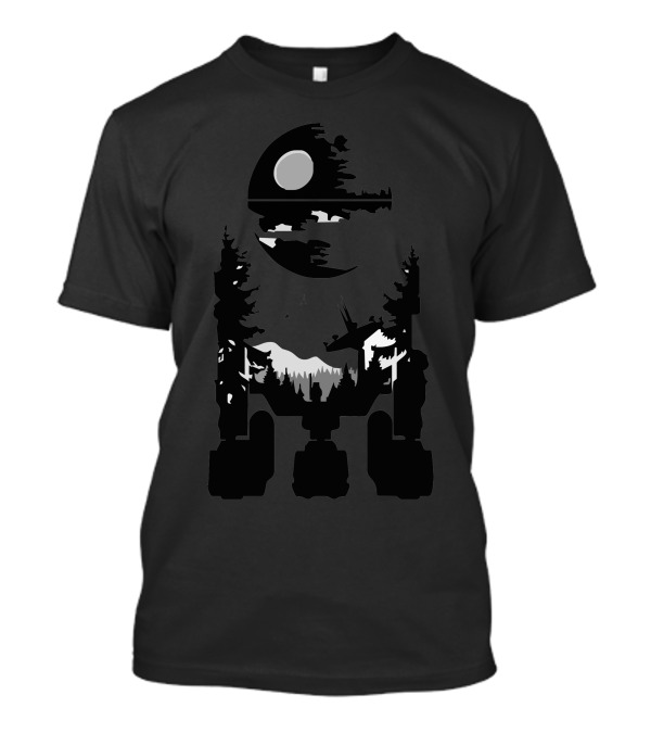 Starry Night Adventure R2D2 Forest Moon T-Shirt