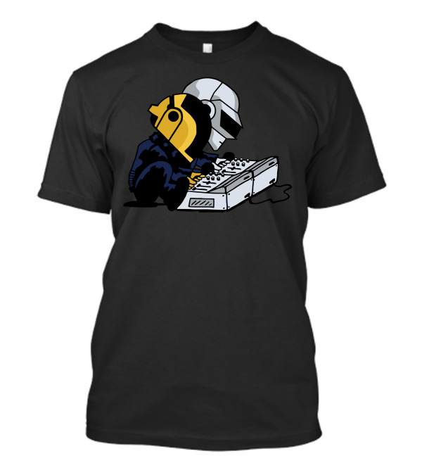 Daft Nuts Robot Helmet Playing Keyboard T-Shirt