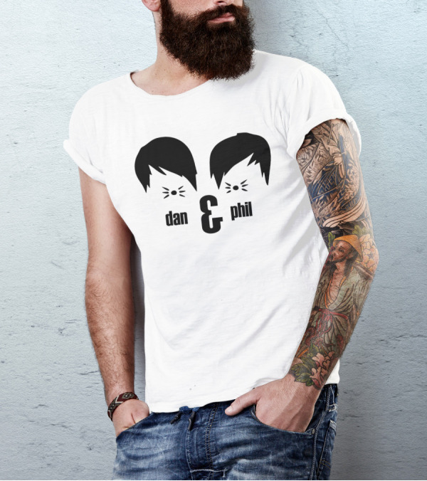 Dan And Phil Iconic Silhouettes And Whiskers T-Shirt