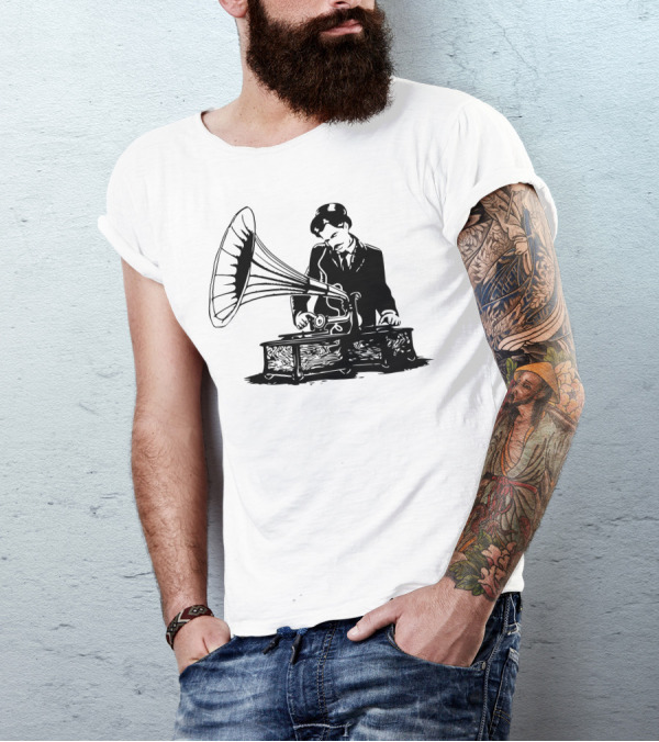 Old School Music Grammophone Vintage T-Shirt