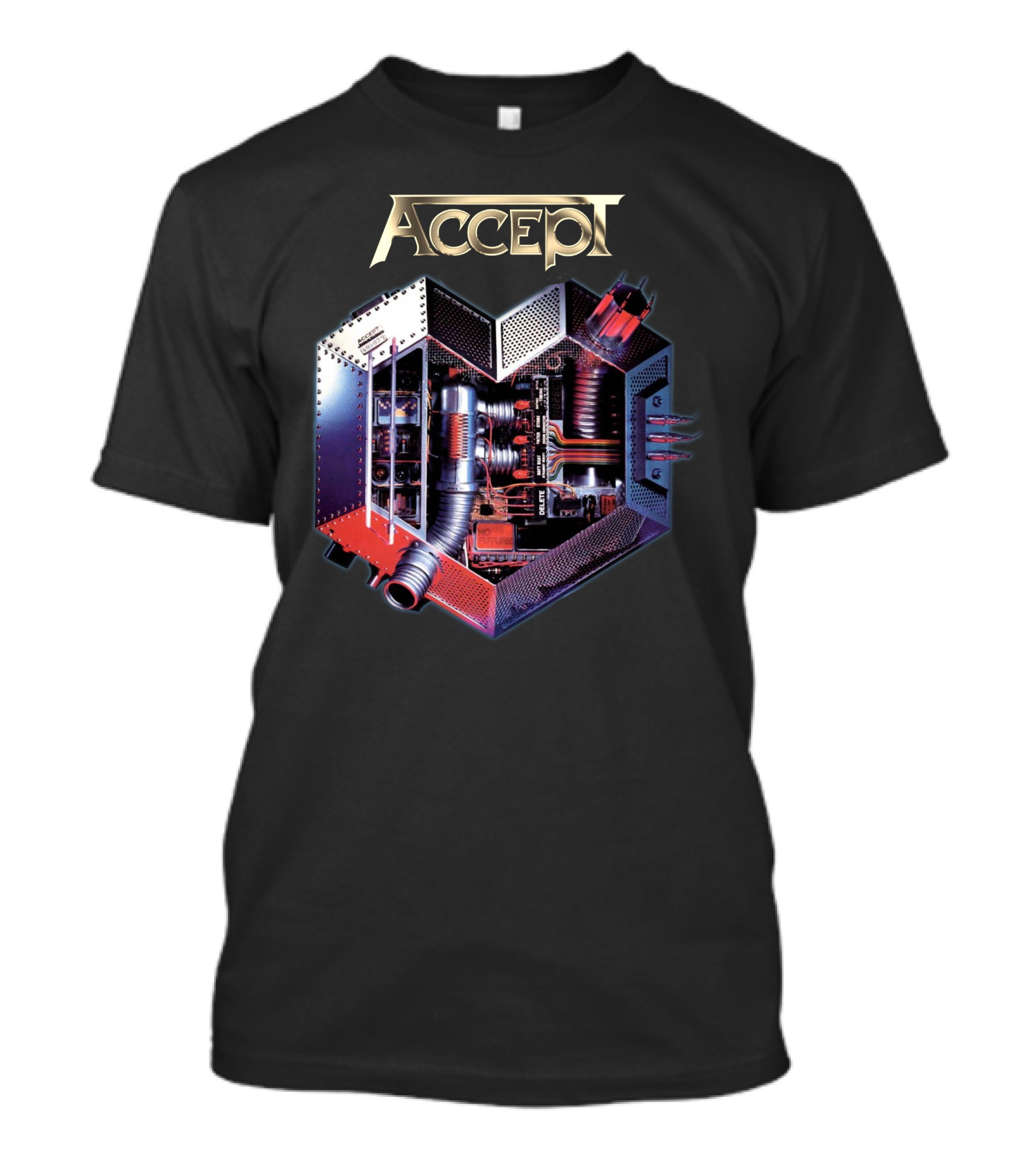 Accept Metal Heart Album Cover Industrial T-Shirt