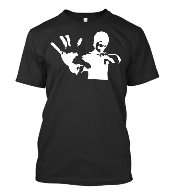 Bruce Lee Stencil Martial Arts Iconic Pose T-Shirt