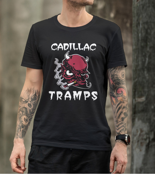 Cadillac Tramps Smoking Devil With Horns And Cigarette T-Shirt