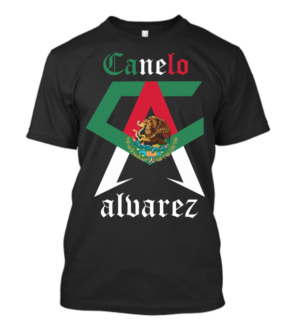 Canelo Alvarez Stylized Mexican Flag Emblem T-Shirt