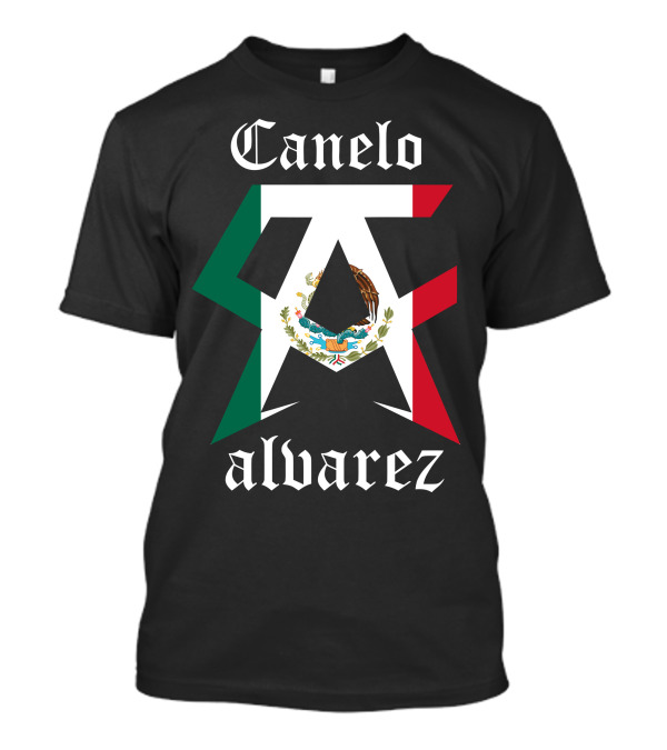 Canelo Alvarez Mexican Flag Emblem T-Shirt
