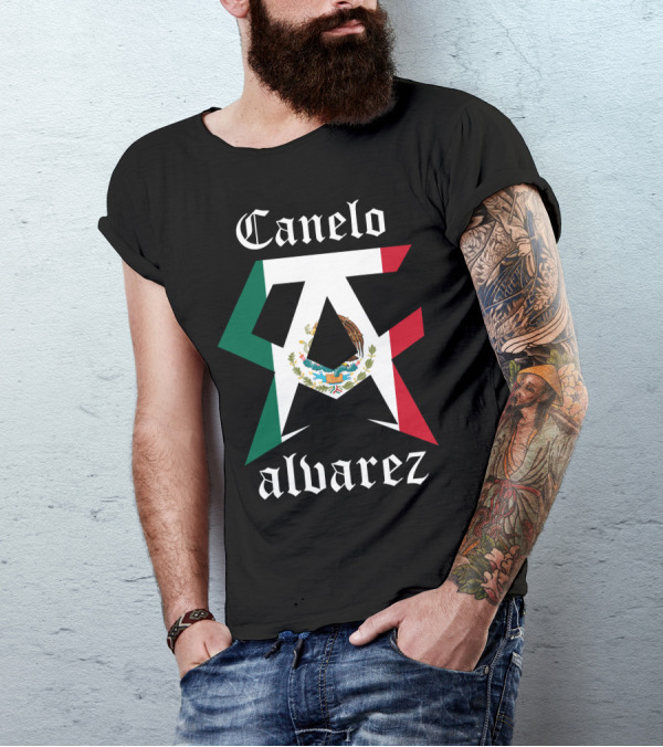 Canelo Alvarez Mexican Flag Emblem T-Shirt
