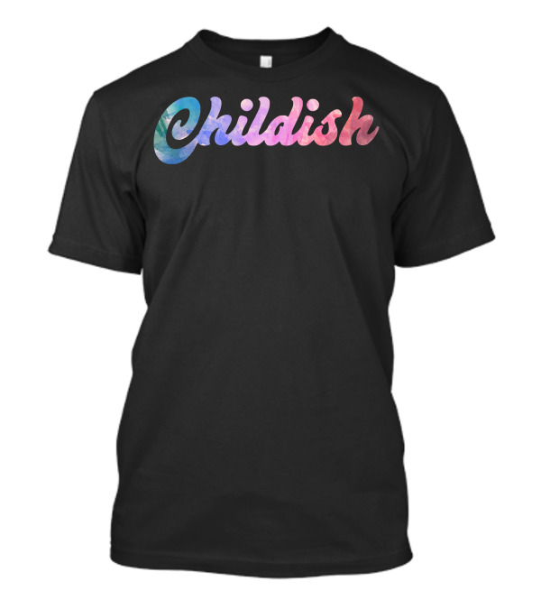 Childish Watercolor Multicolor Script T-Shirt