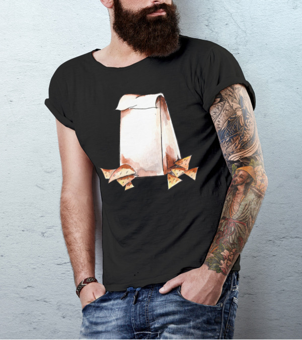 Chips Watercolor Paper Bag Snack T-Shirt