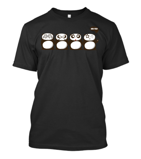 Cute Rockin' Pandas With You Rock Speech Bubble T-Shirt