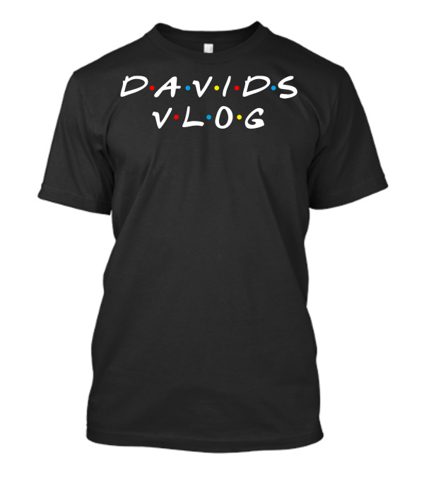 Davids Vlog Friends Inspired Graphic Dark T-Shirt
