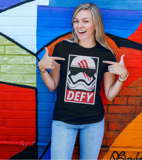 Defy Stormtrooper Helmet With Red Marks T-Shirt